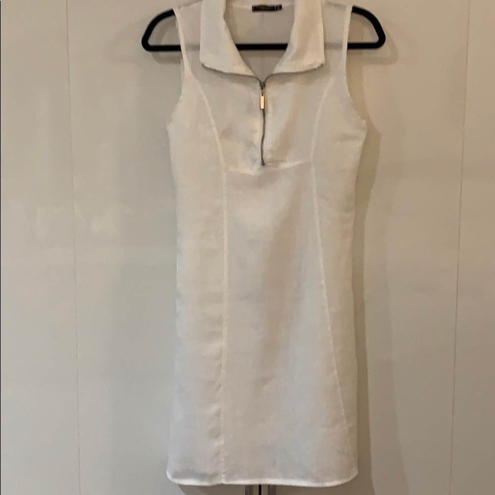 Linen dress, white linen dress